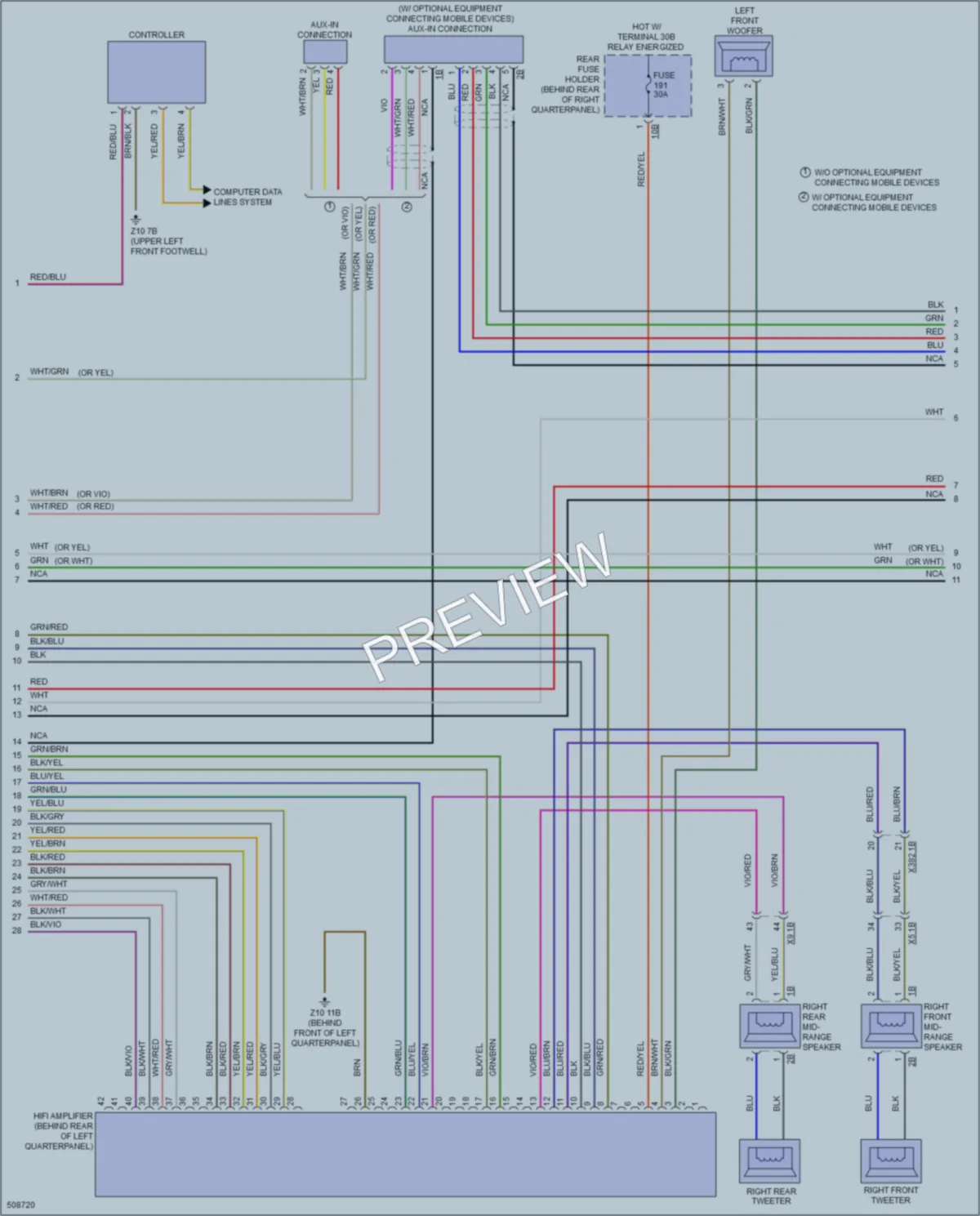 2016 BMW X4 Radio wiring diagram preview