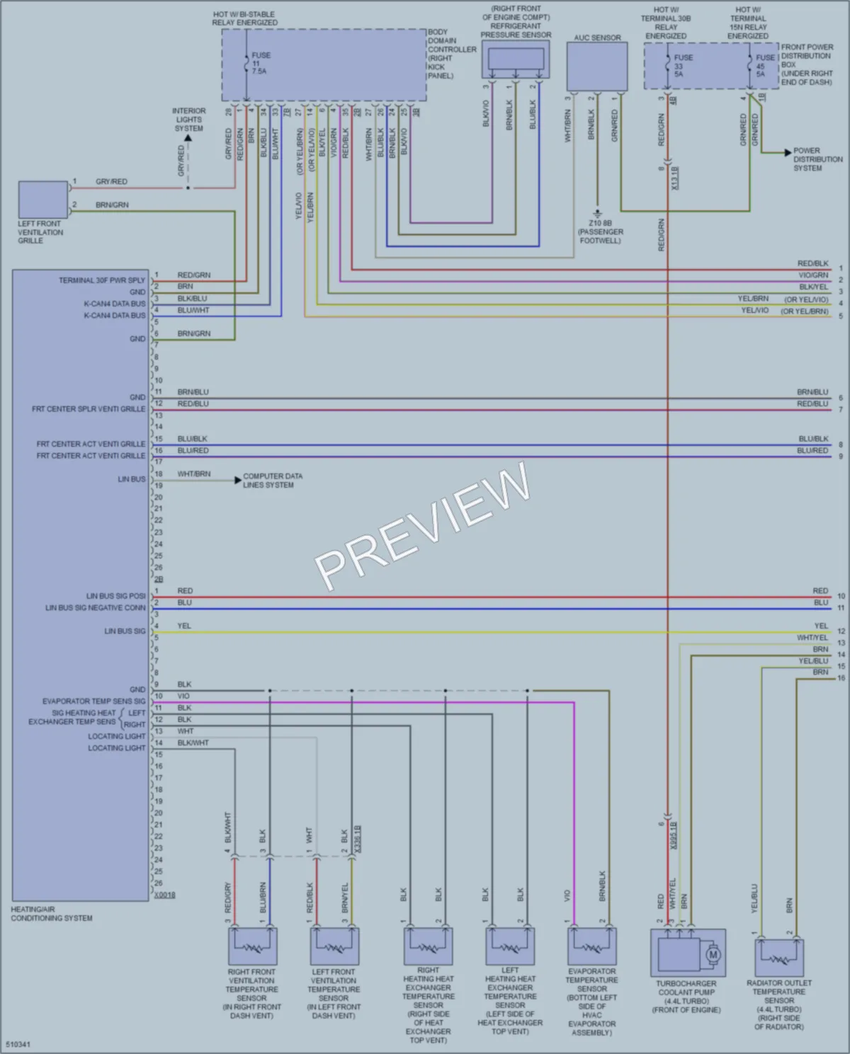 2016 BMW X6 Air Conditioning wiring diagram preview
