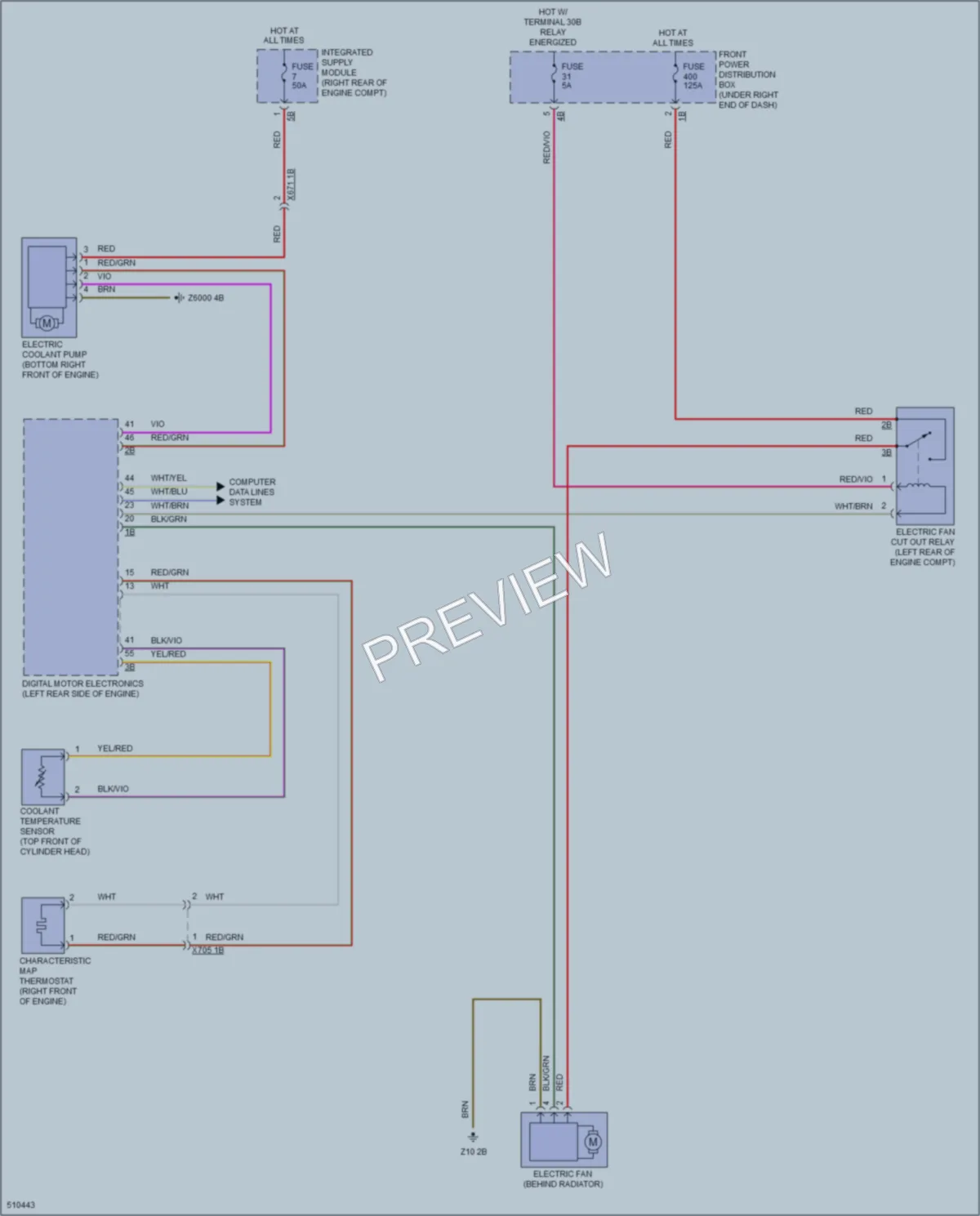 2016 BMW X6 Cooling Fan wiring diagram preview