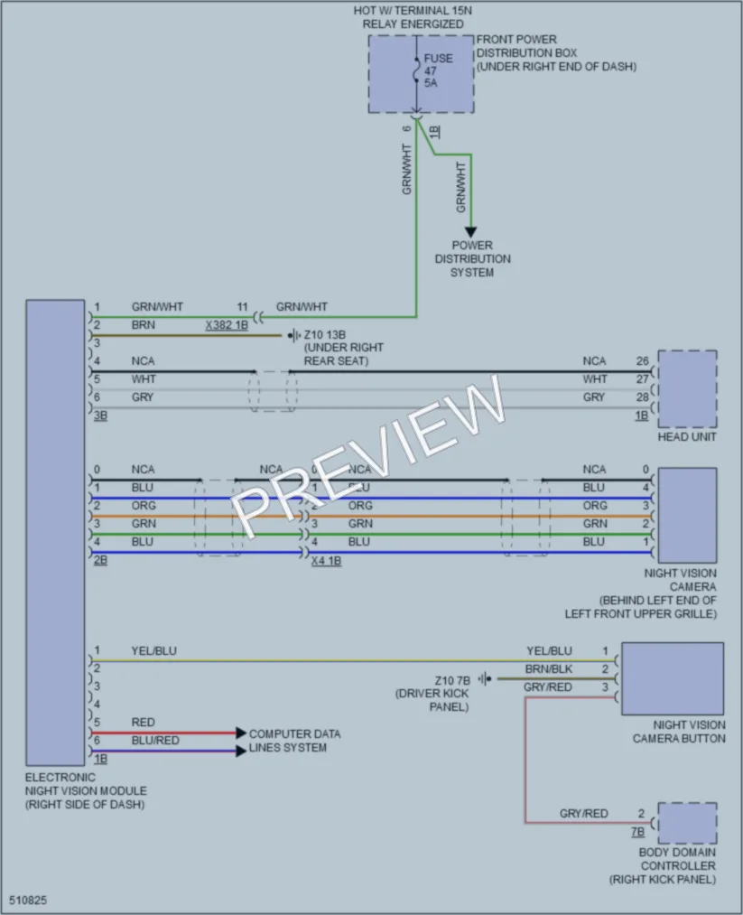 2016 BMW X6 Instrument Cluster wiring diagram preview