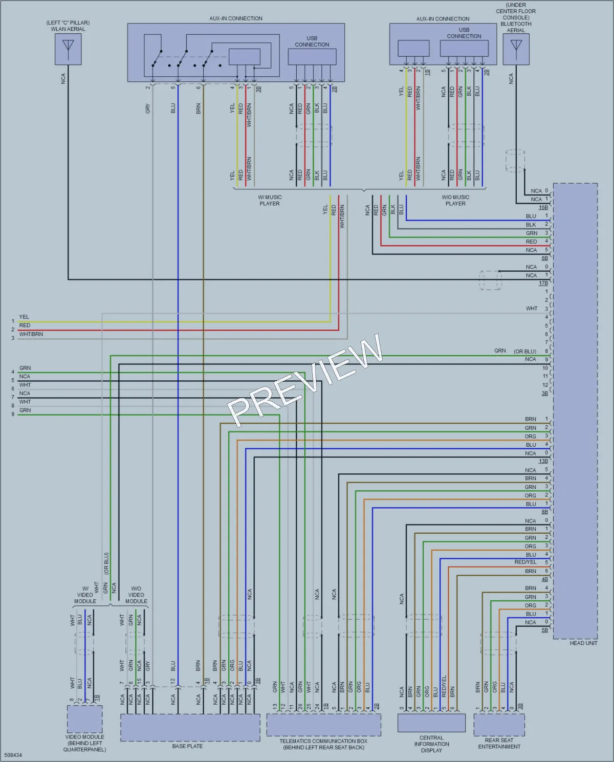 2016 BMW X6 Navigation wiring diagram preview