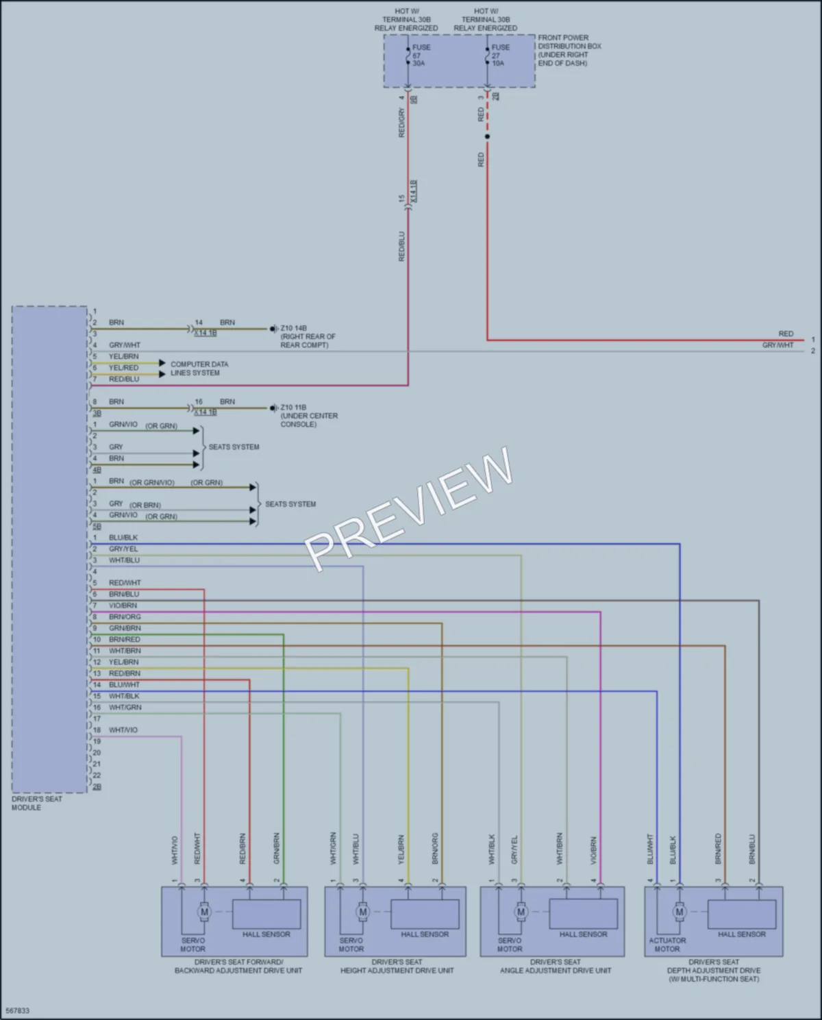2016 BMW X6M Memory Systems wiring diagram preview