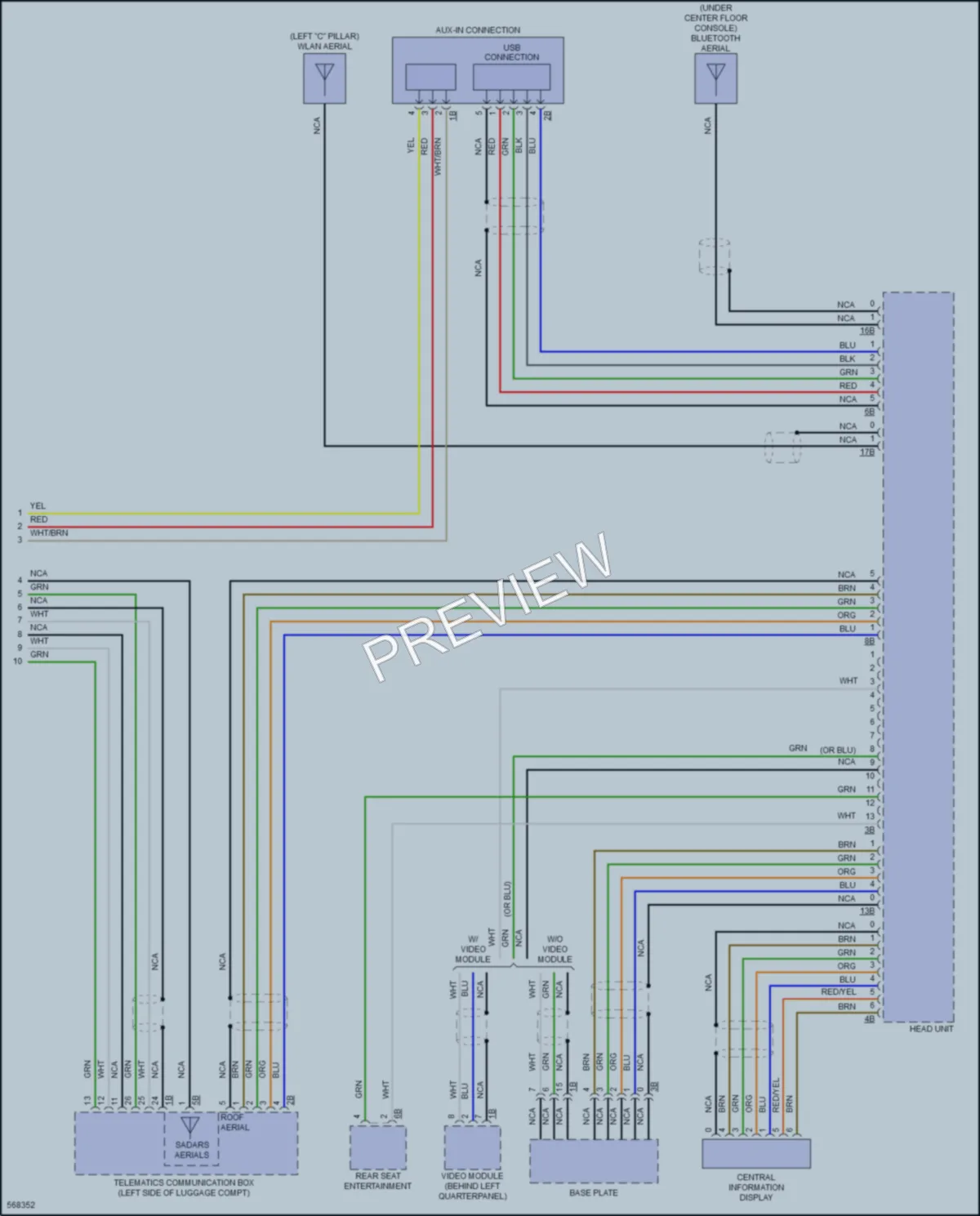 2016 BMW X6M Navigation wiring diagram preview