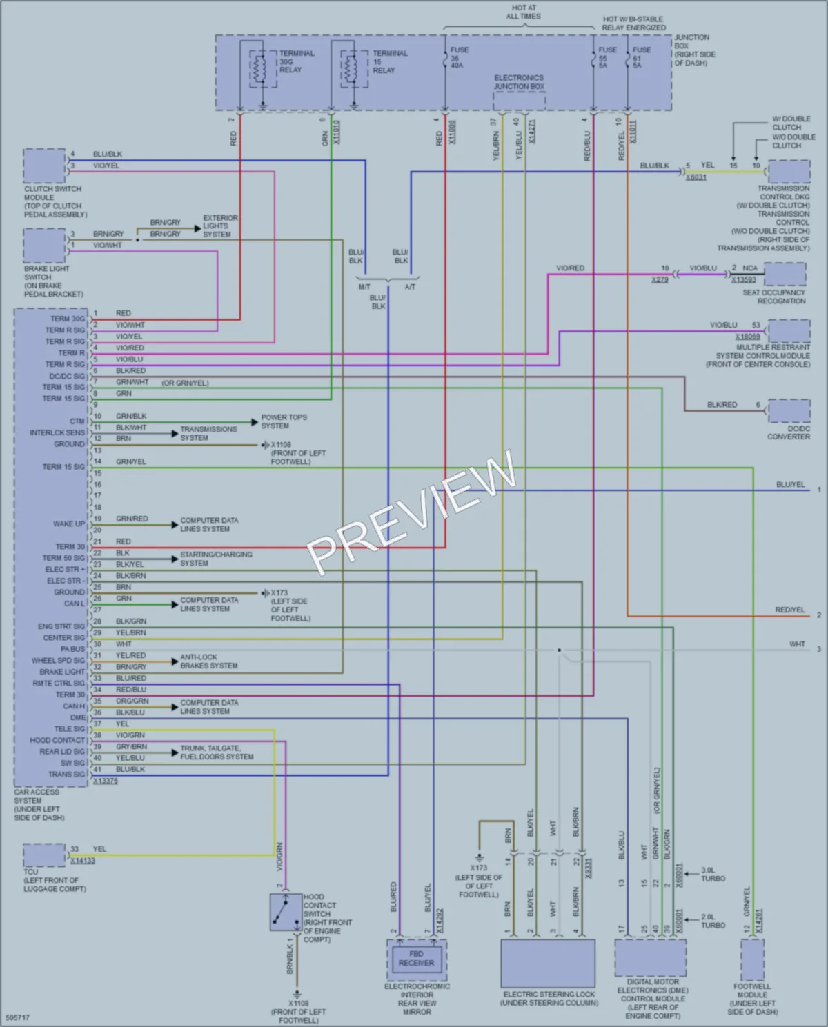 2016 BMW Z4 Anti Theft wiring diagram preview