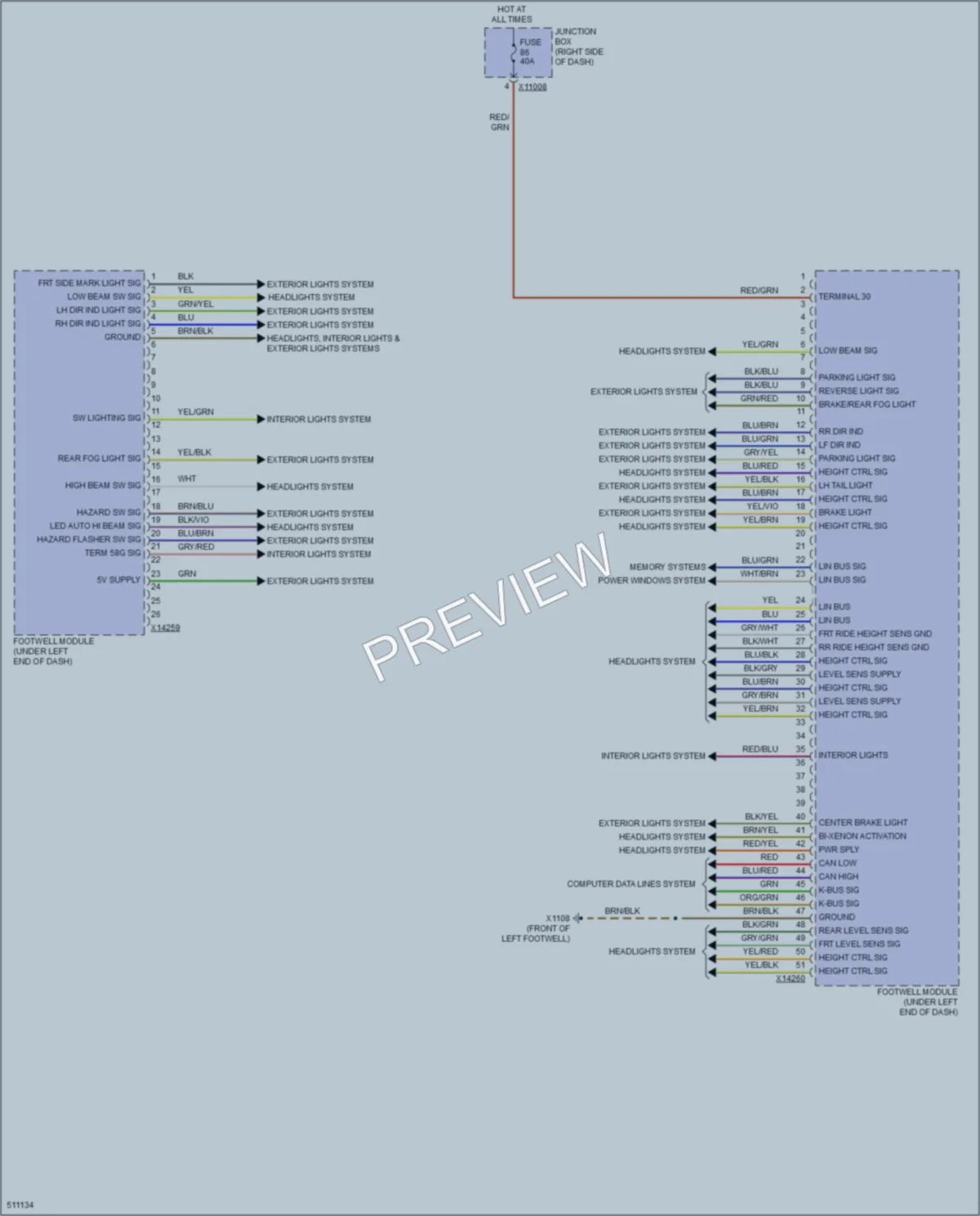 2016 BMW Z4 Body Control Modules wiring diagram preview