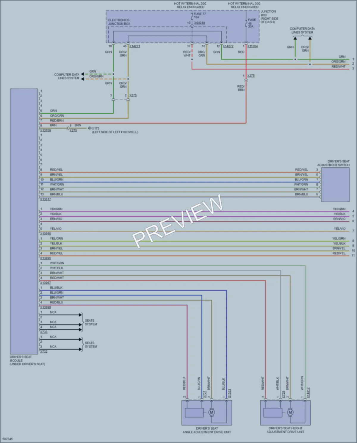 2016 BMW Z4 Memory Systems wiring diagram preview