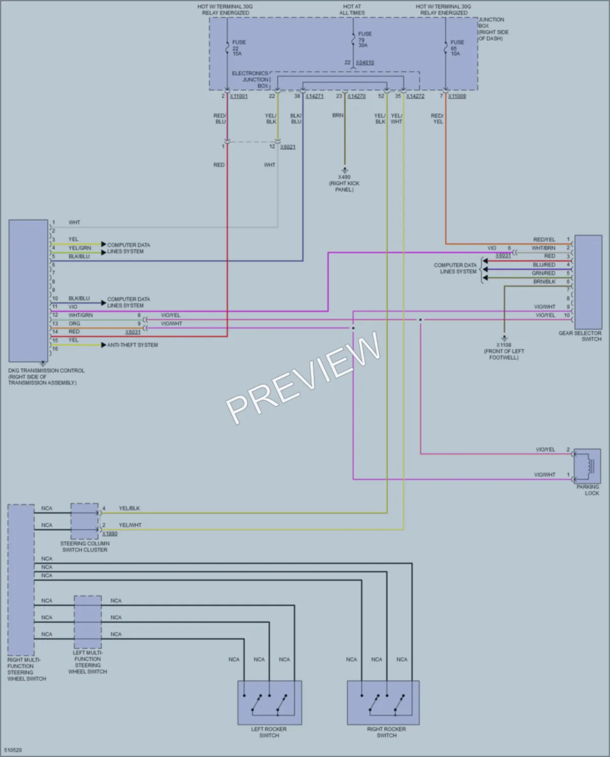 2016 BMW Z4 Transmission wiring diagram preview