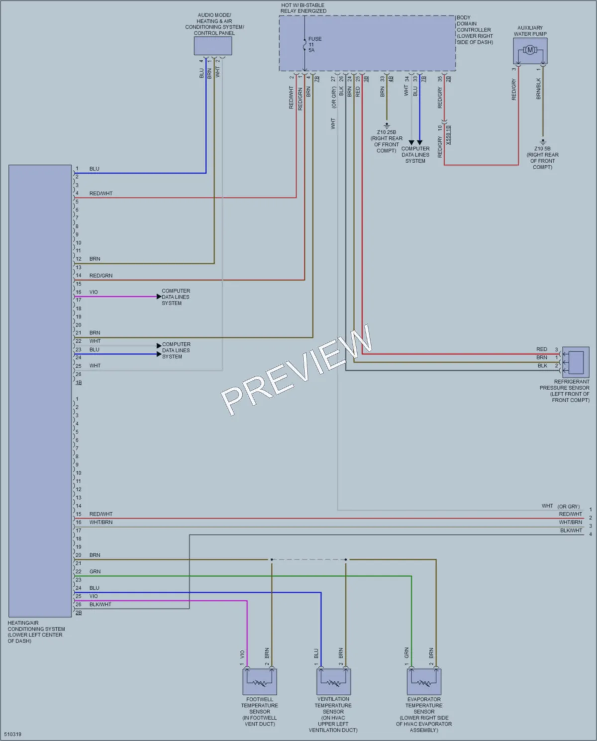 2016 BMW i3 Air Conditioning wiring diagram preview