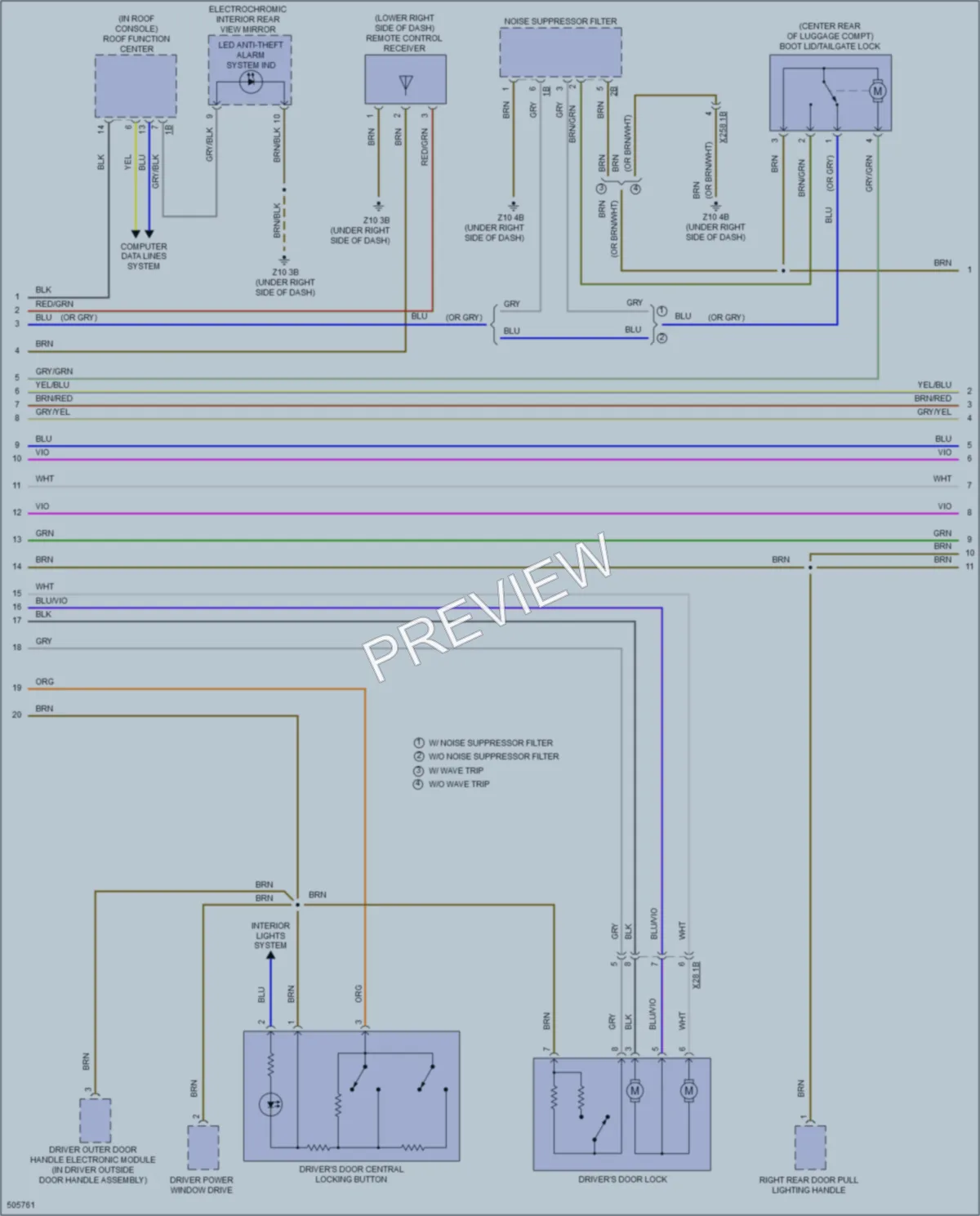 2016 BMW i3 Anti Theft wiring diagram preview