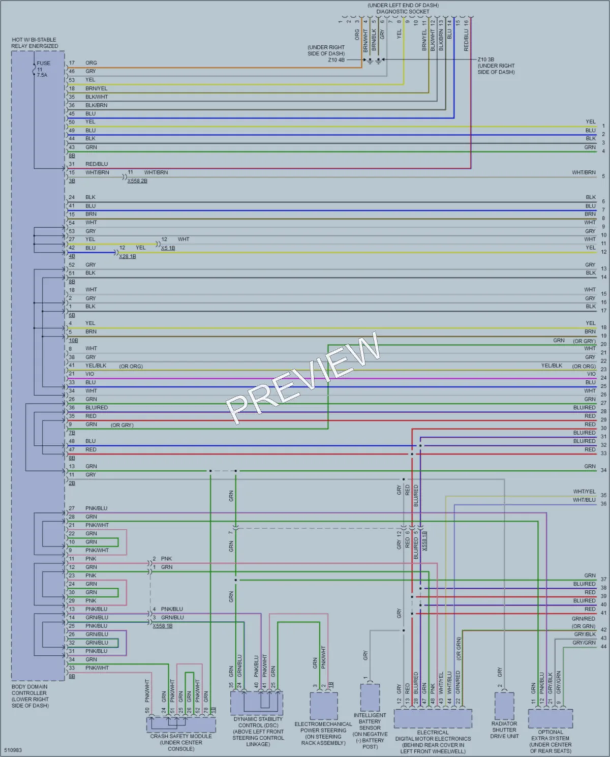 2016 BMW i3 Computer Data Lines wiring diagram preview