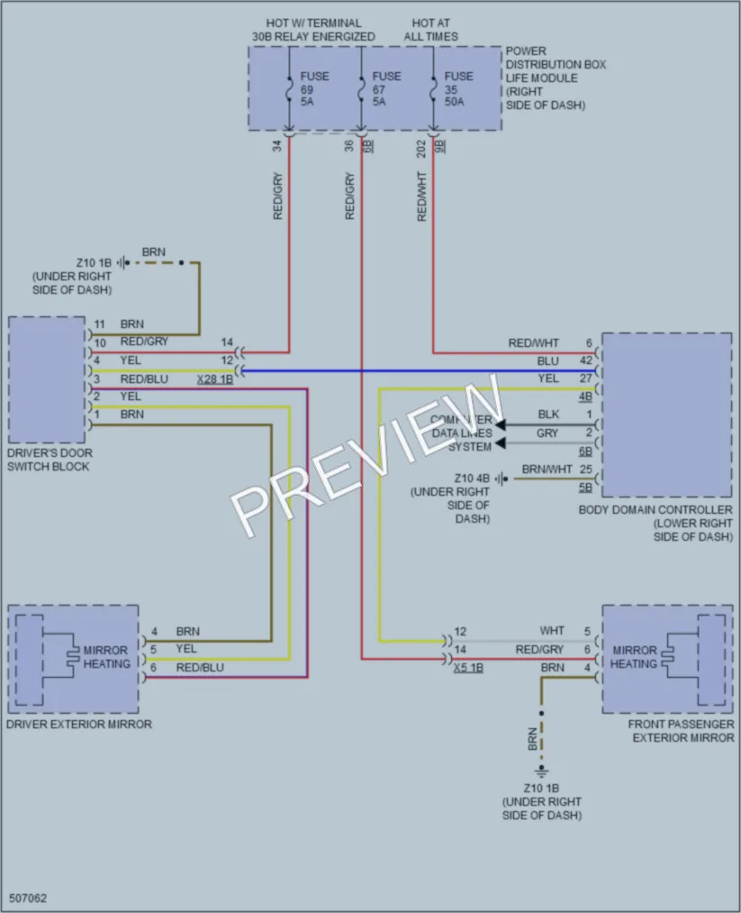 2016 BMW i3 Defoggers wiring diagram preview