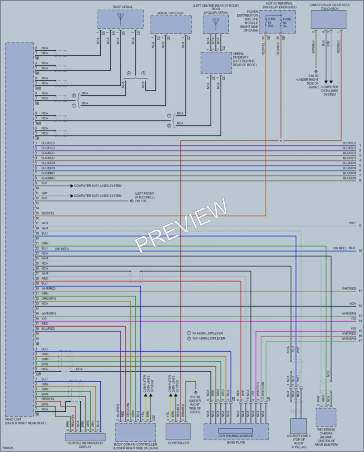 2016 BMW i3 Radio wiring diagram preview