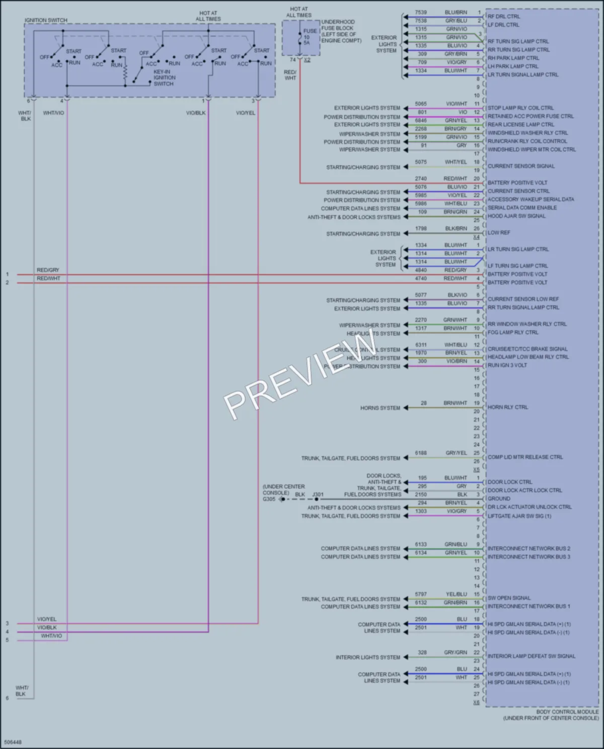 2016 Buick Cascada Body Control Modules wiring diagram preview