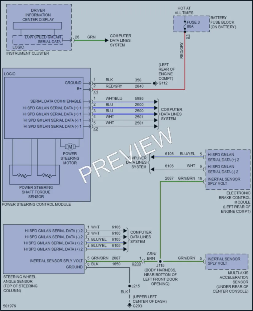 2016 Buick Cascada Electronic Power Steering wiring diagram preview