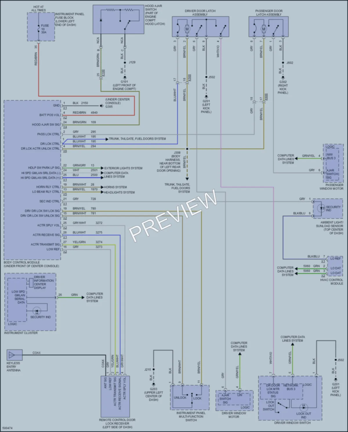 2016 Buick Cascada Power Door Locks wiring diagram preview
