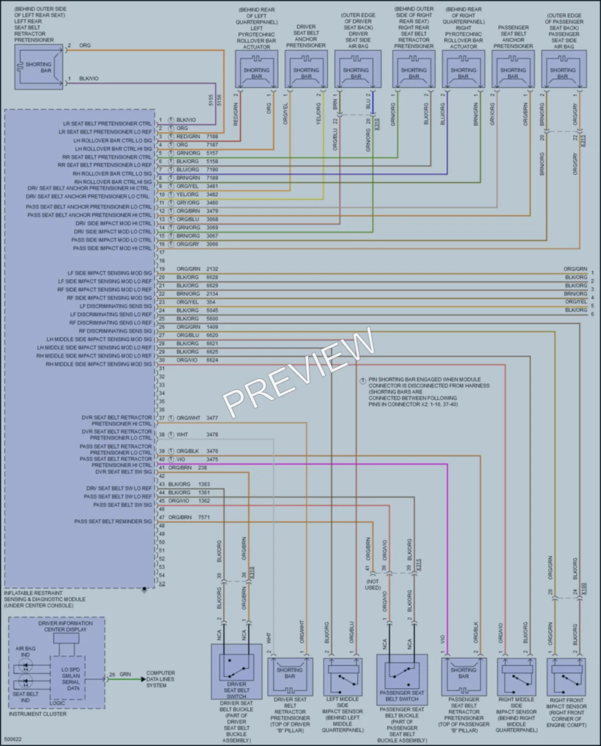 2016 Buick Cascada Supplemental Restraints wiring diagram preview