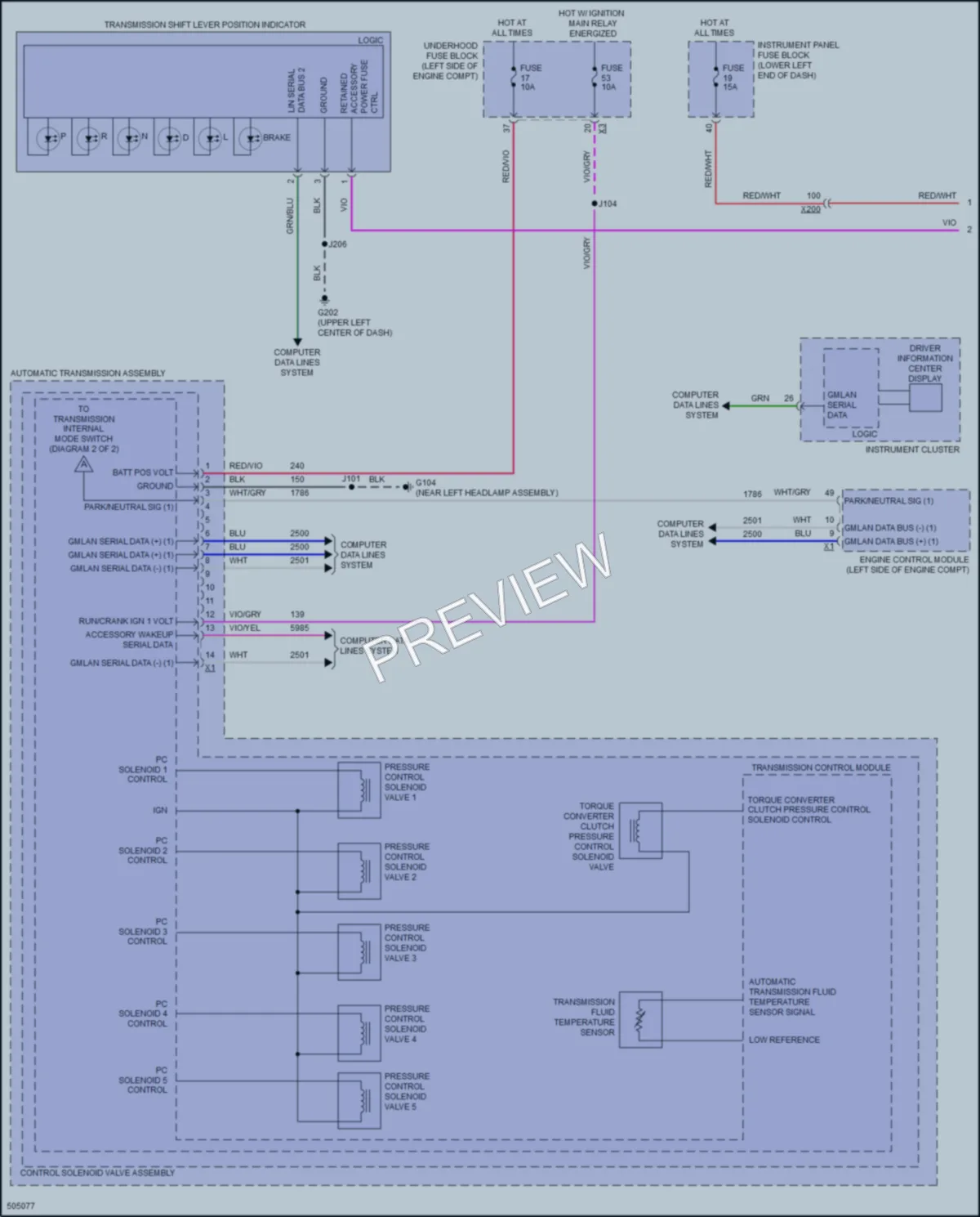 2016 Buick Cascada Transmission wiring diagram preview