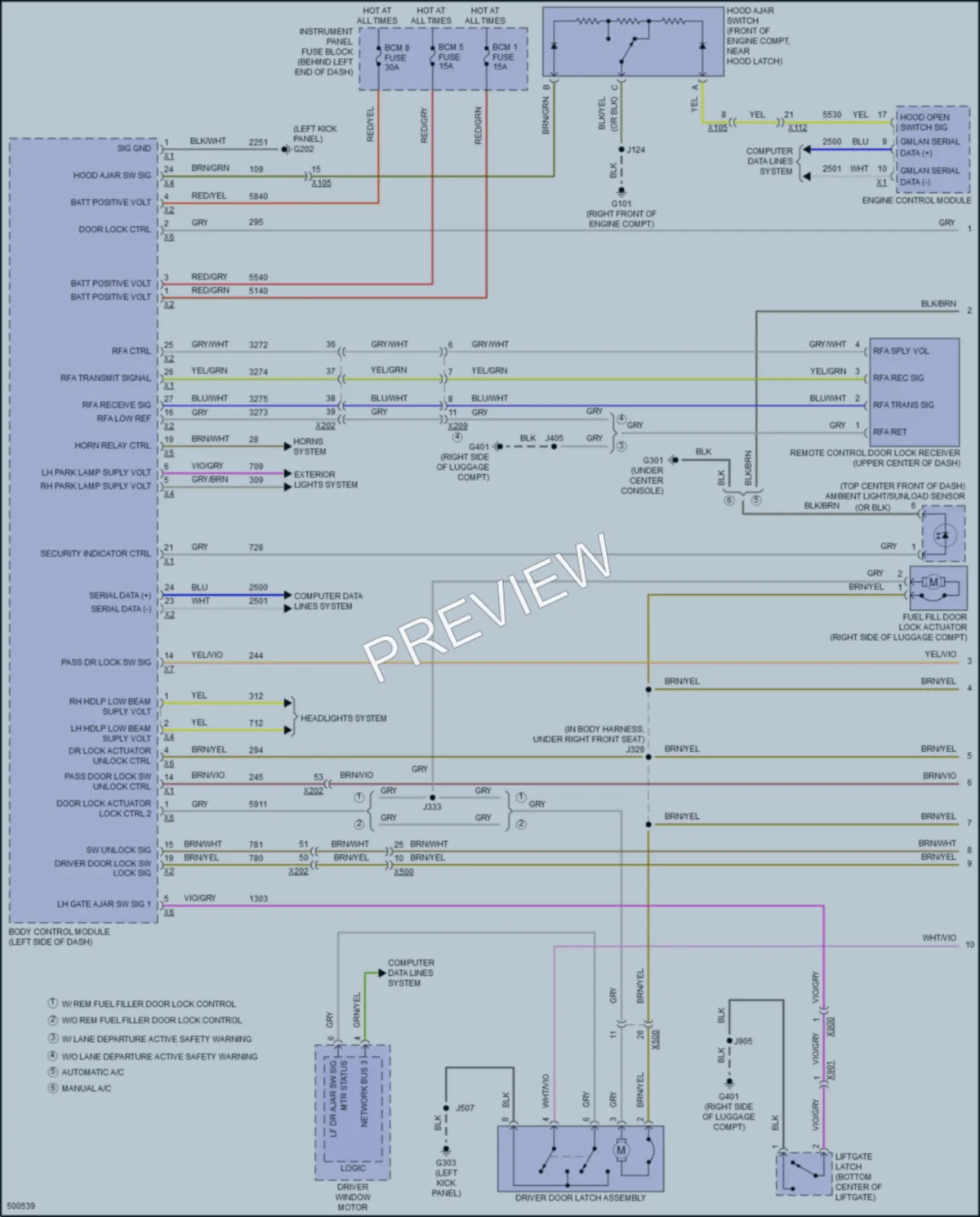 2016 Buick Encore Anti Theft wiring diagram preview
