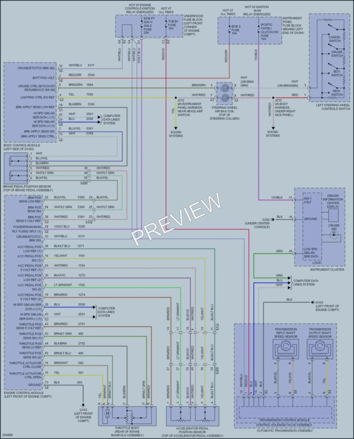 2016 Buick Encore Cruise Control wiring diagram preview