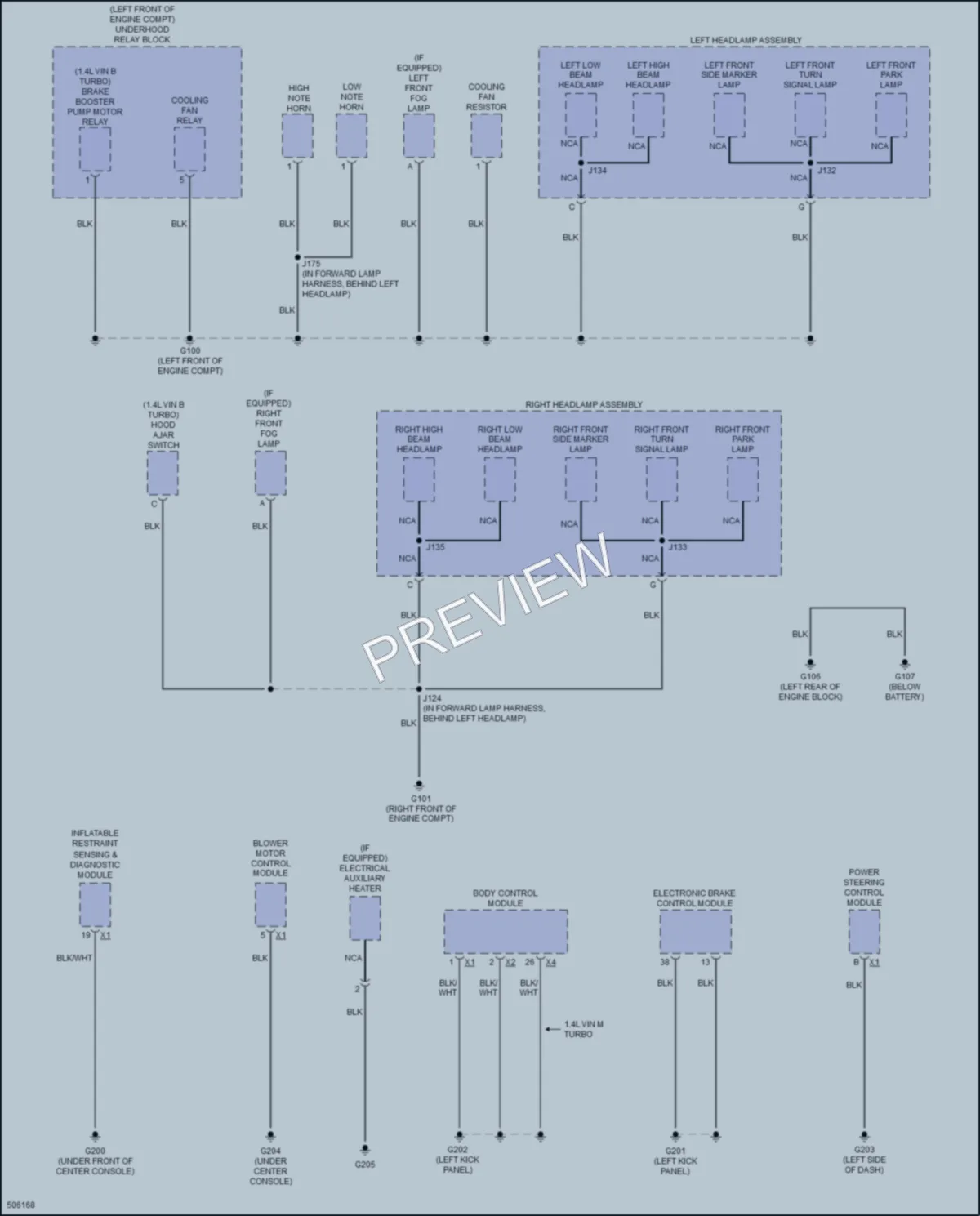 2016 Buick Encore Ground Distribution wiring diagram preview