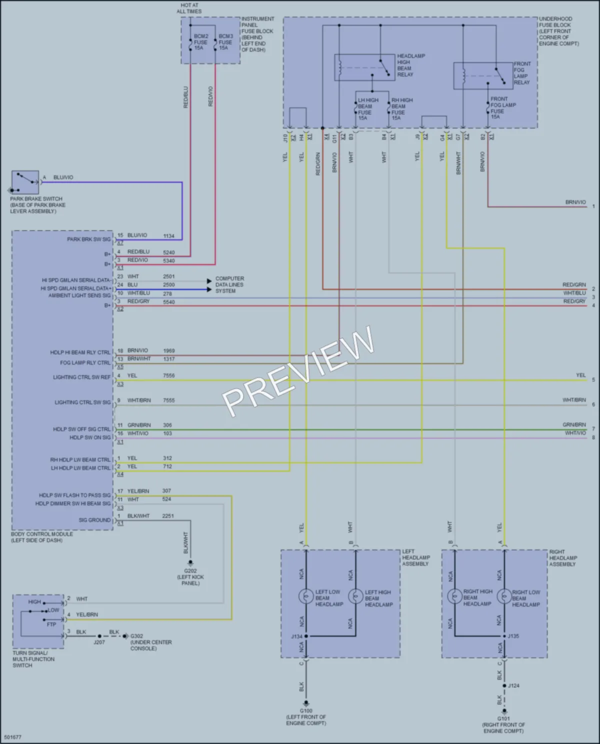 2016 Buick Encore Headlights wiring diagram preview