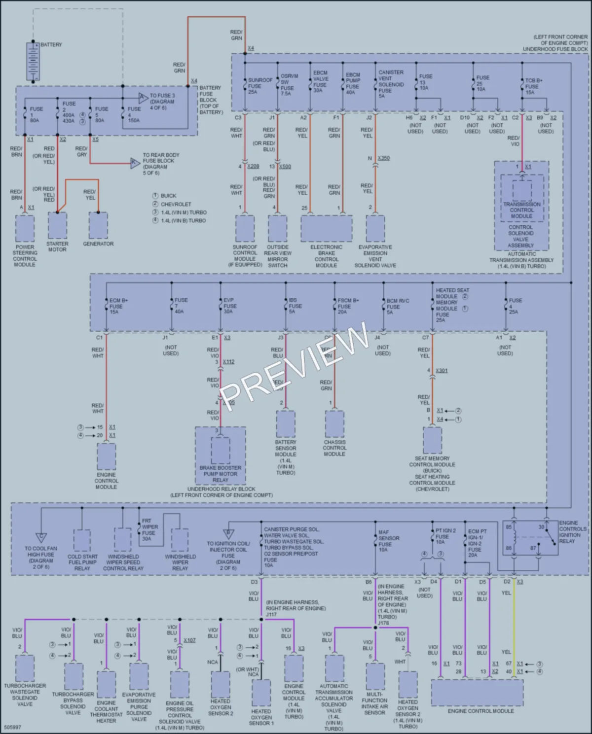 2016 Buick Encore Power Distribution wiring diagram preview
