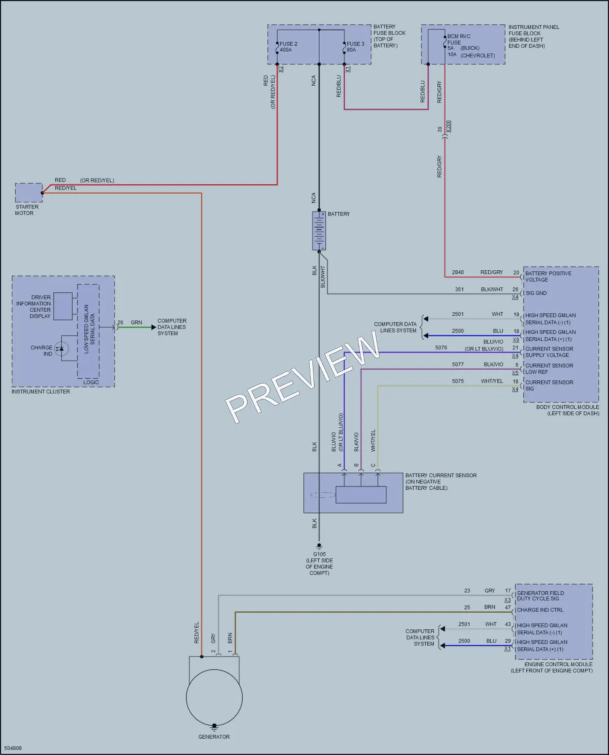 2016 Buick Encore Starting Charging wiring diagram preview