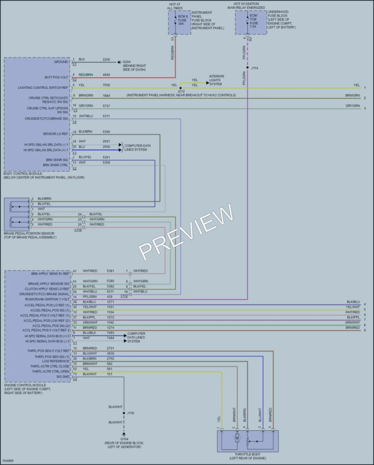 2016 Buick Envision Cruise Control wiring diagram preview