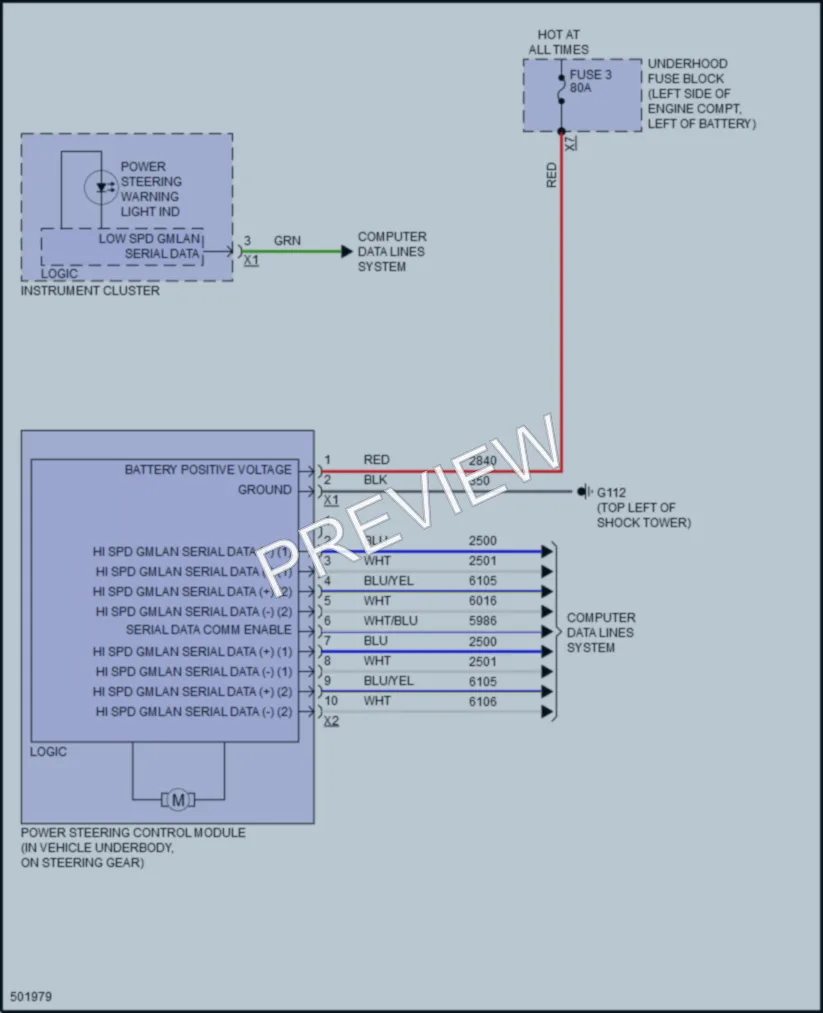 2016 Buick Envision Electronic Power Steering wiring diagram preview