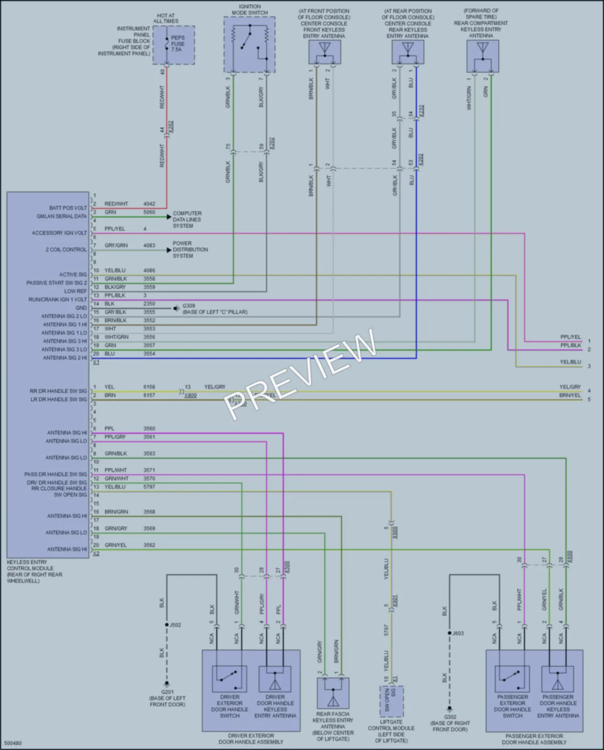 2016 Buick Envision Power Door Locks wiring diagram preview