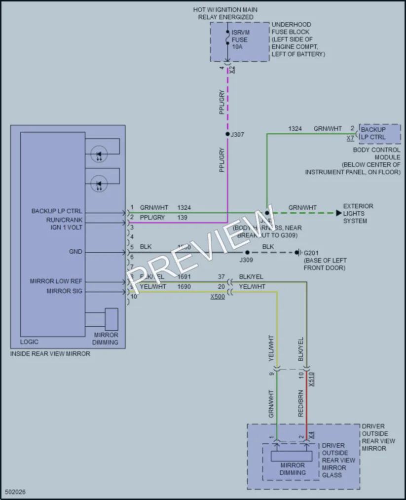 2016 Buick Envision Power Mirrors wiring diagram preview