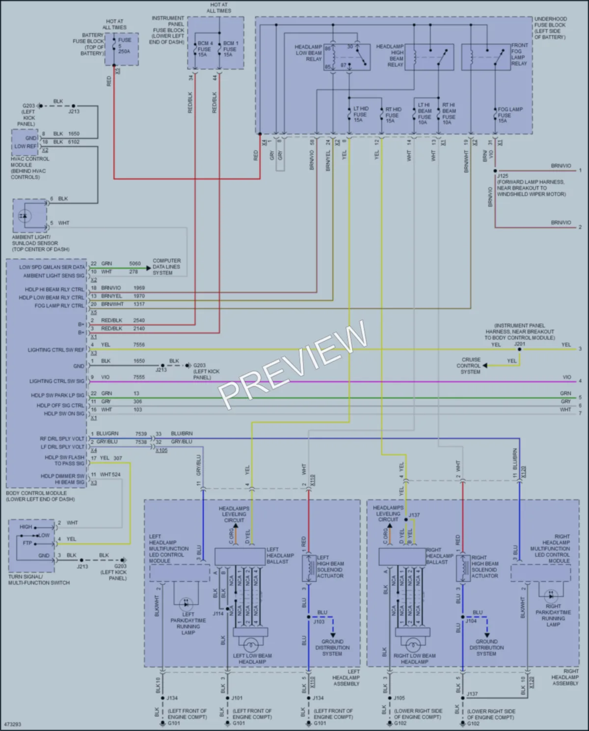 2016 Buick LaCrosse Headlights wiring diagram preview