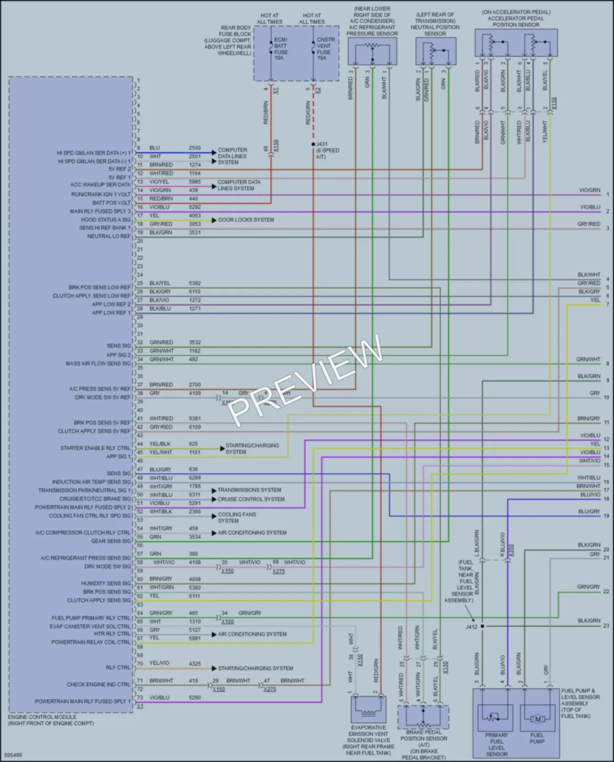 2016 Cadillac ATS Engine Performance wiring diagram preview