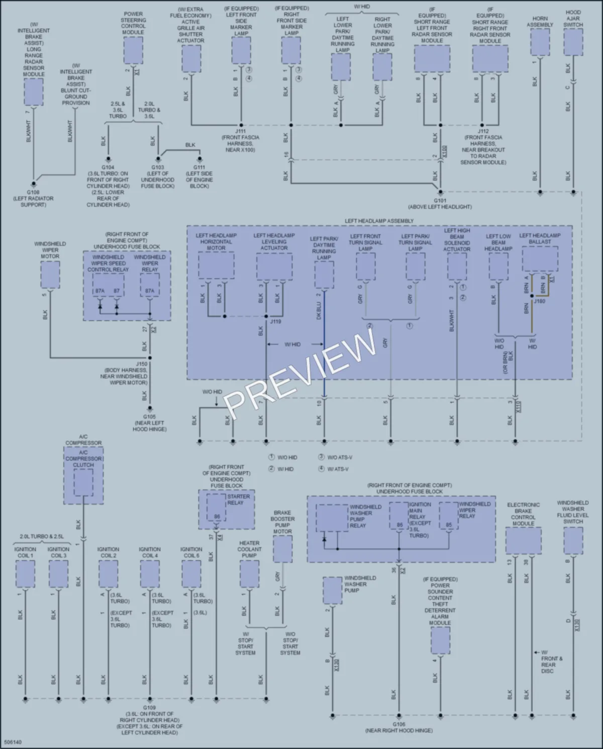2016 Cadillac ATS Ground Distribution wiring diagram preview