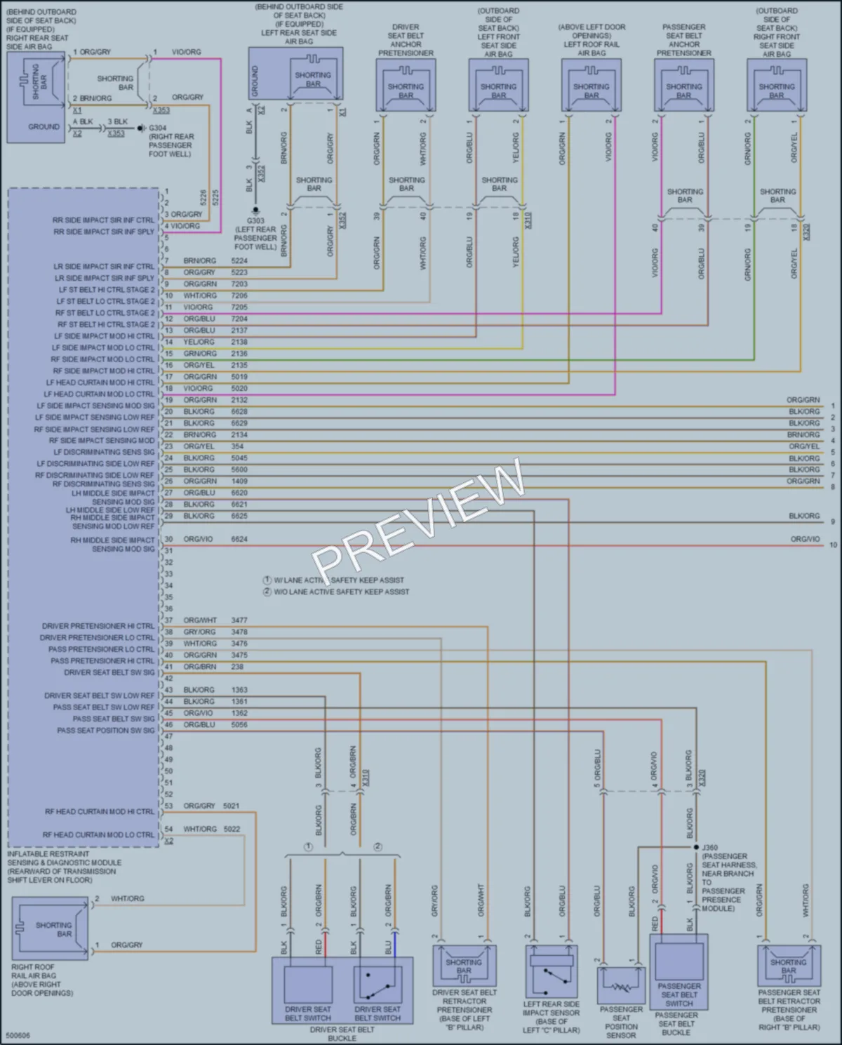 2016 Cadillac ATS Supplemental Restraints wiring diagram preview
