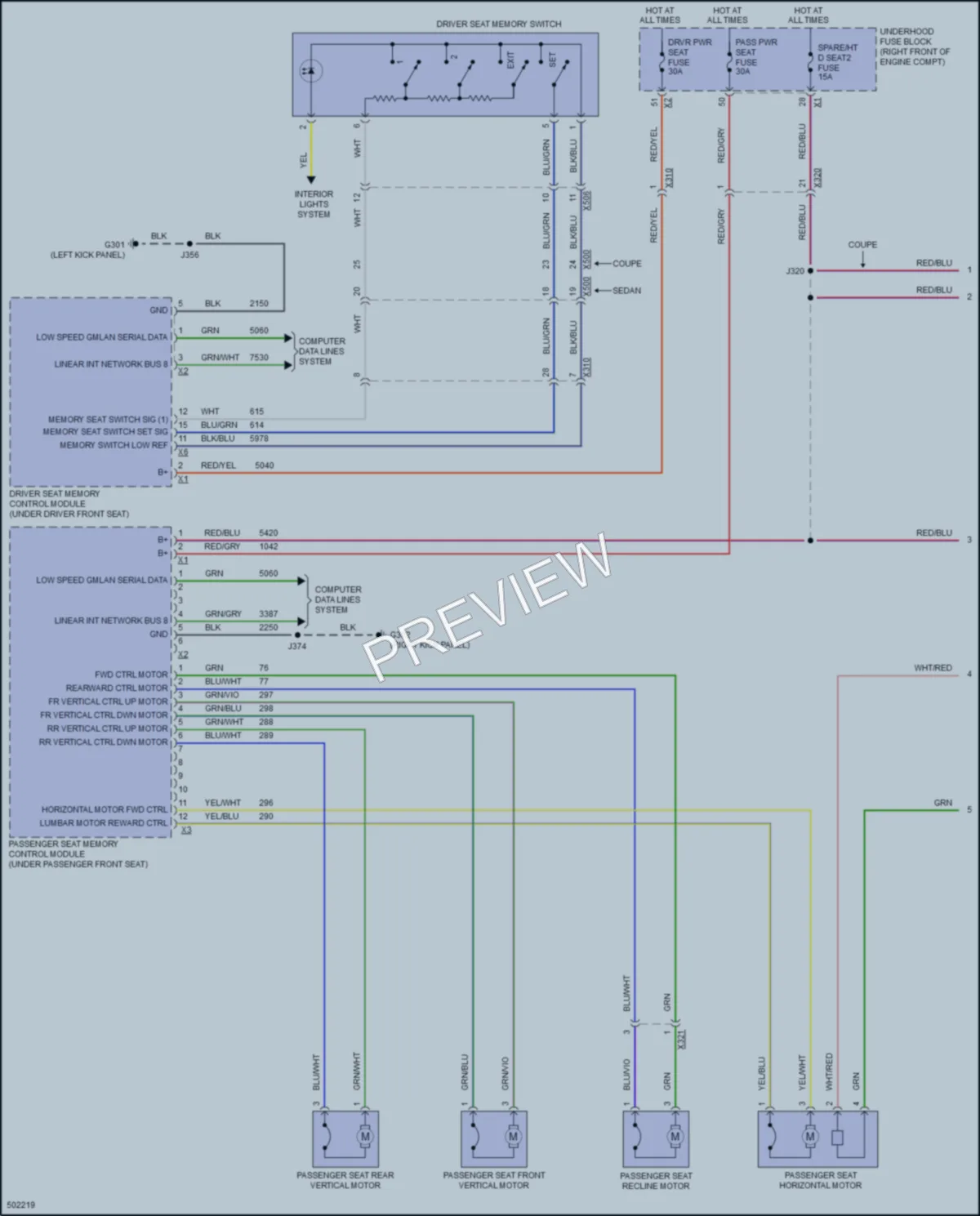 2016 Cadillac ATSV Memory Systems wiring diagram preview