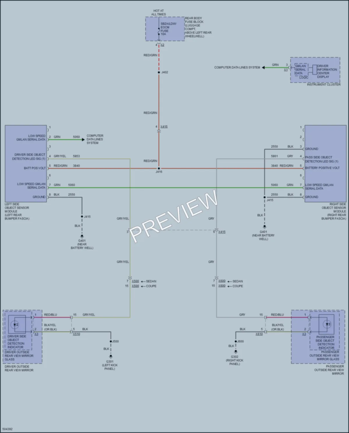 2016 Cadillac ATSV Navigation wiring diagram preview