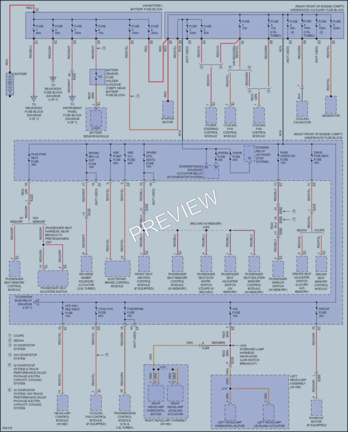 2016 Cadillac ATSV Power Distribution wiring diagram preview