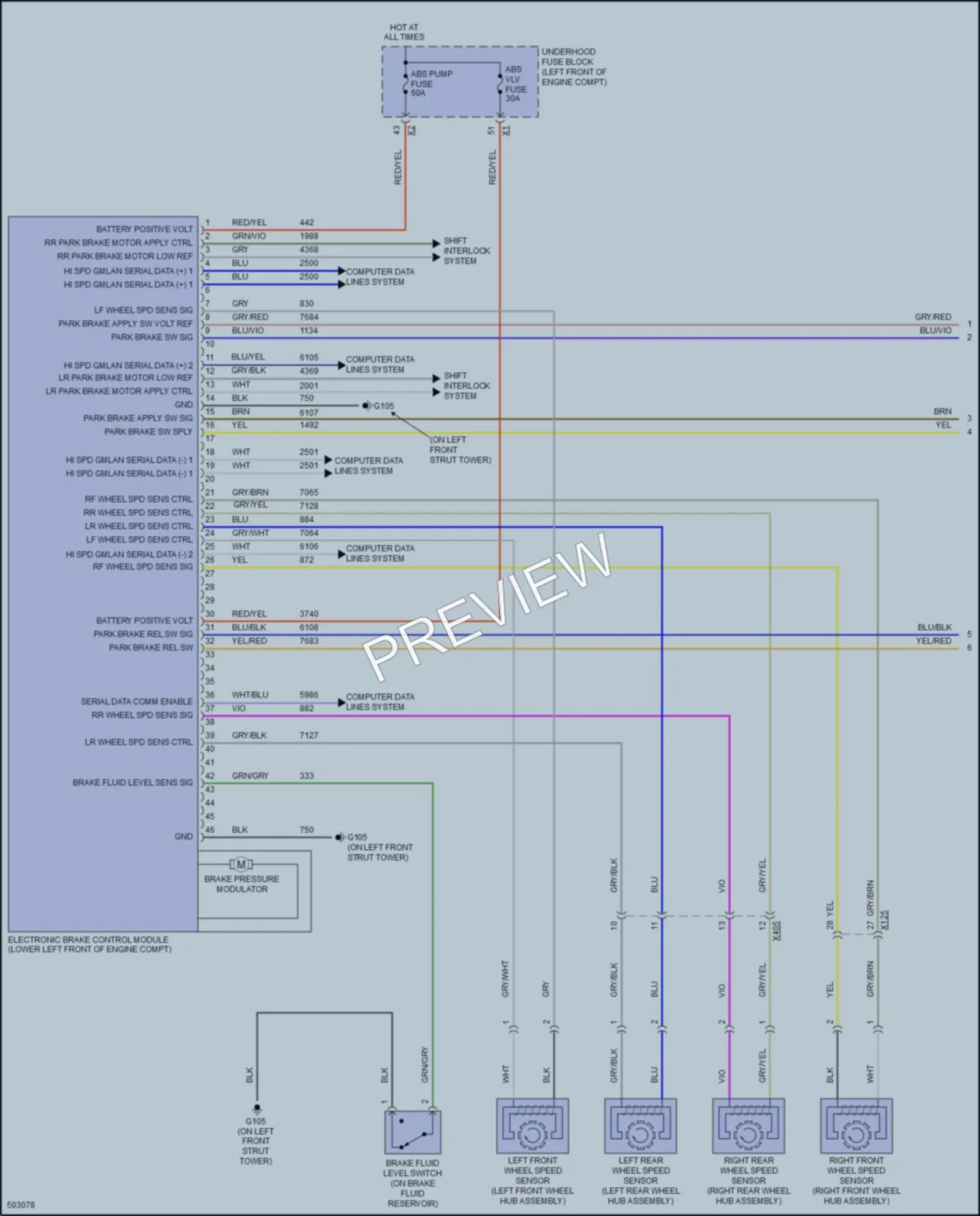 2016 Cadillac CT6 Anti Lock Brakes wiring diagram preview