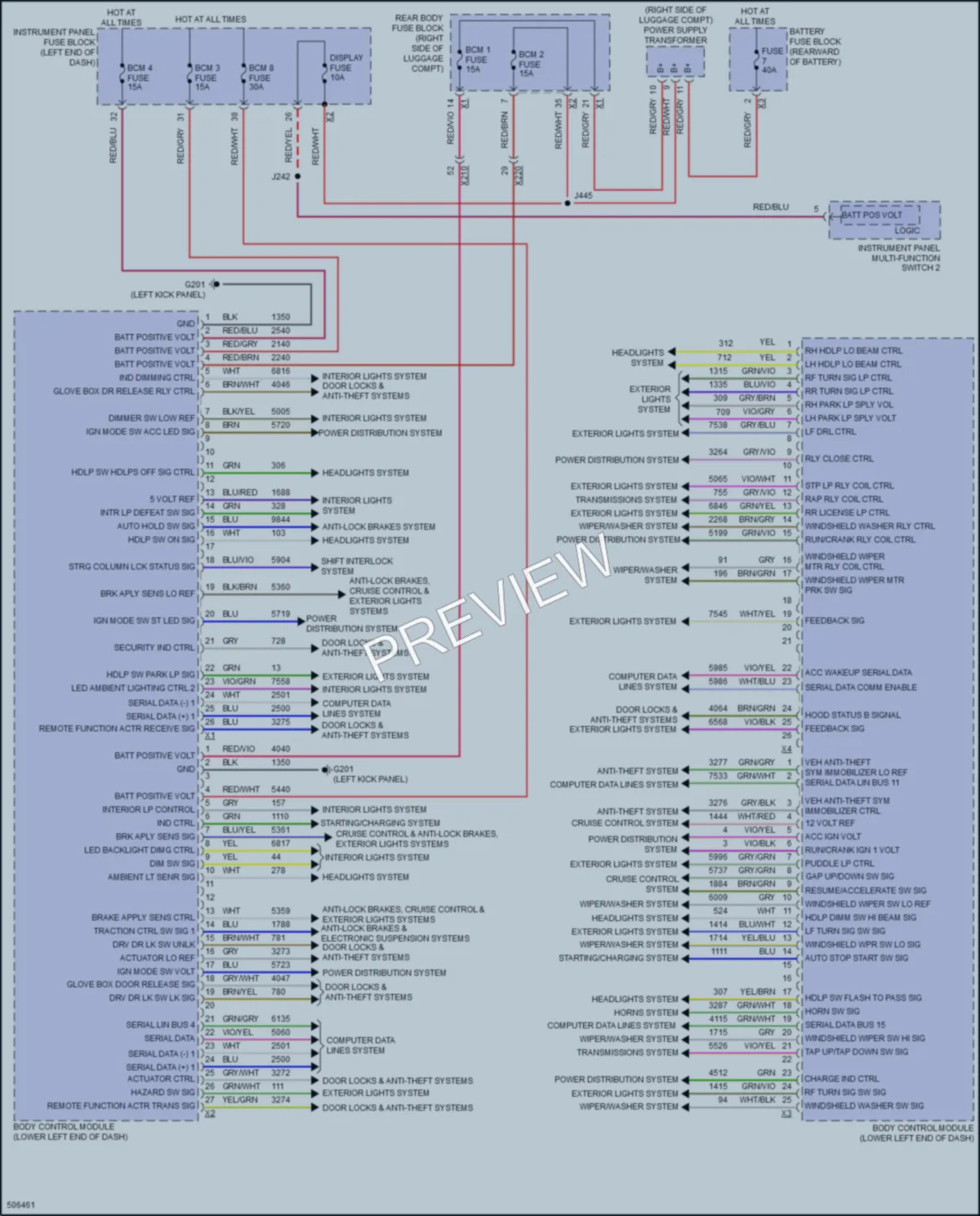 2016 Cadillac CT6 Body Control Modules wiring diagram preview