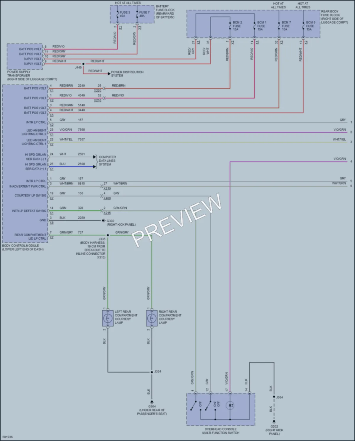2016 Cadillac CT6 Interior Lights wiring diagram preview
