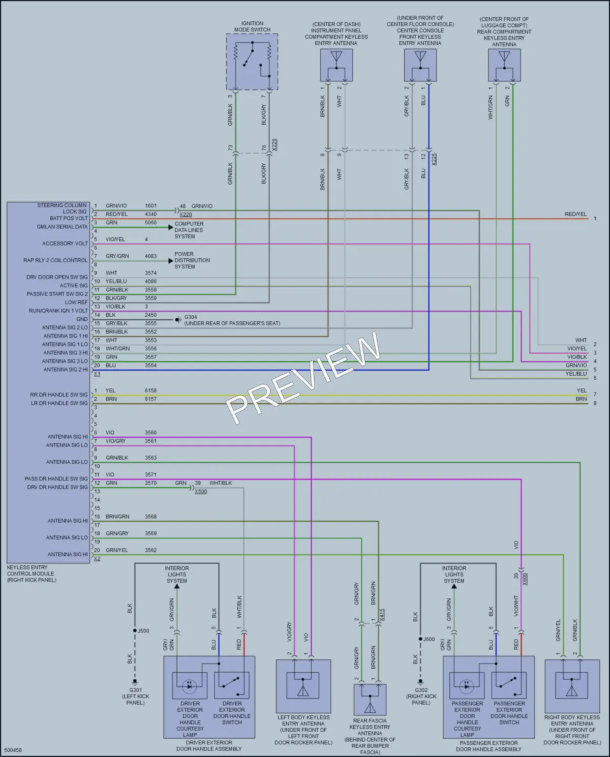 2016 Cadillac CT6 Power Door Locks wiring diagram preview