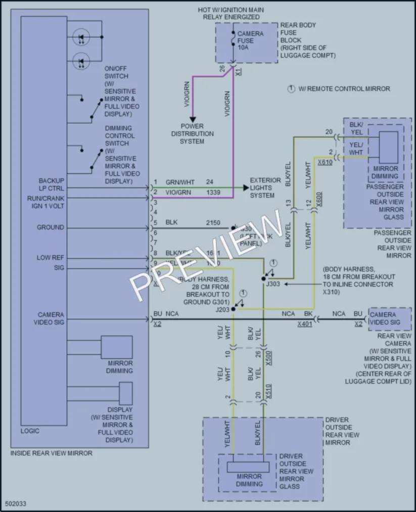 2016 Cadillac CT6 Power Mirrors wiring diagram preview