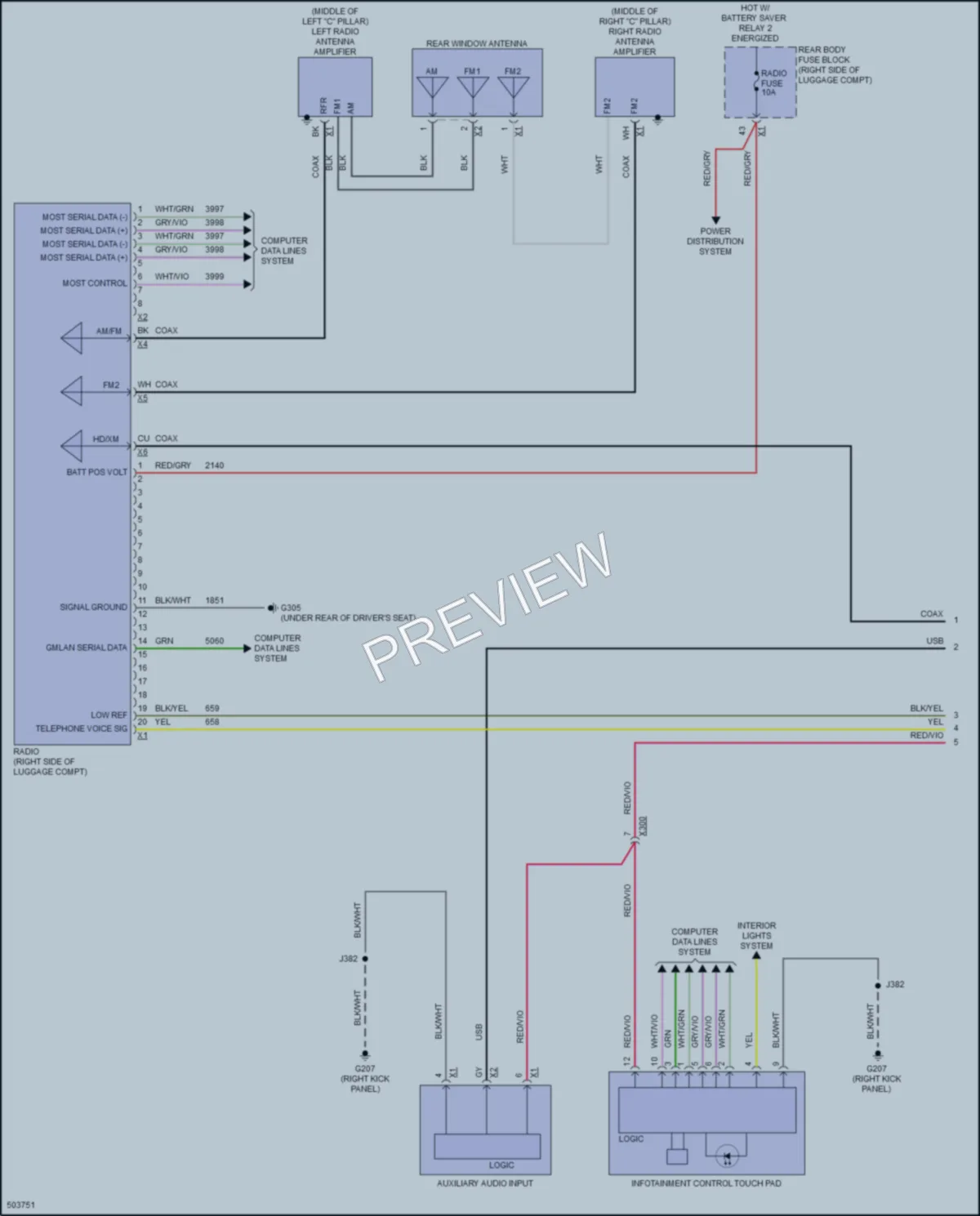 2016 Cadillac CT6 Radio wiring diagram preview