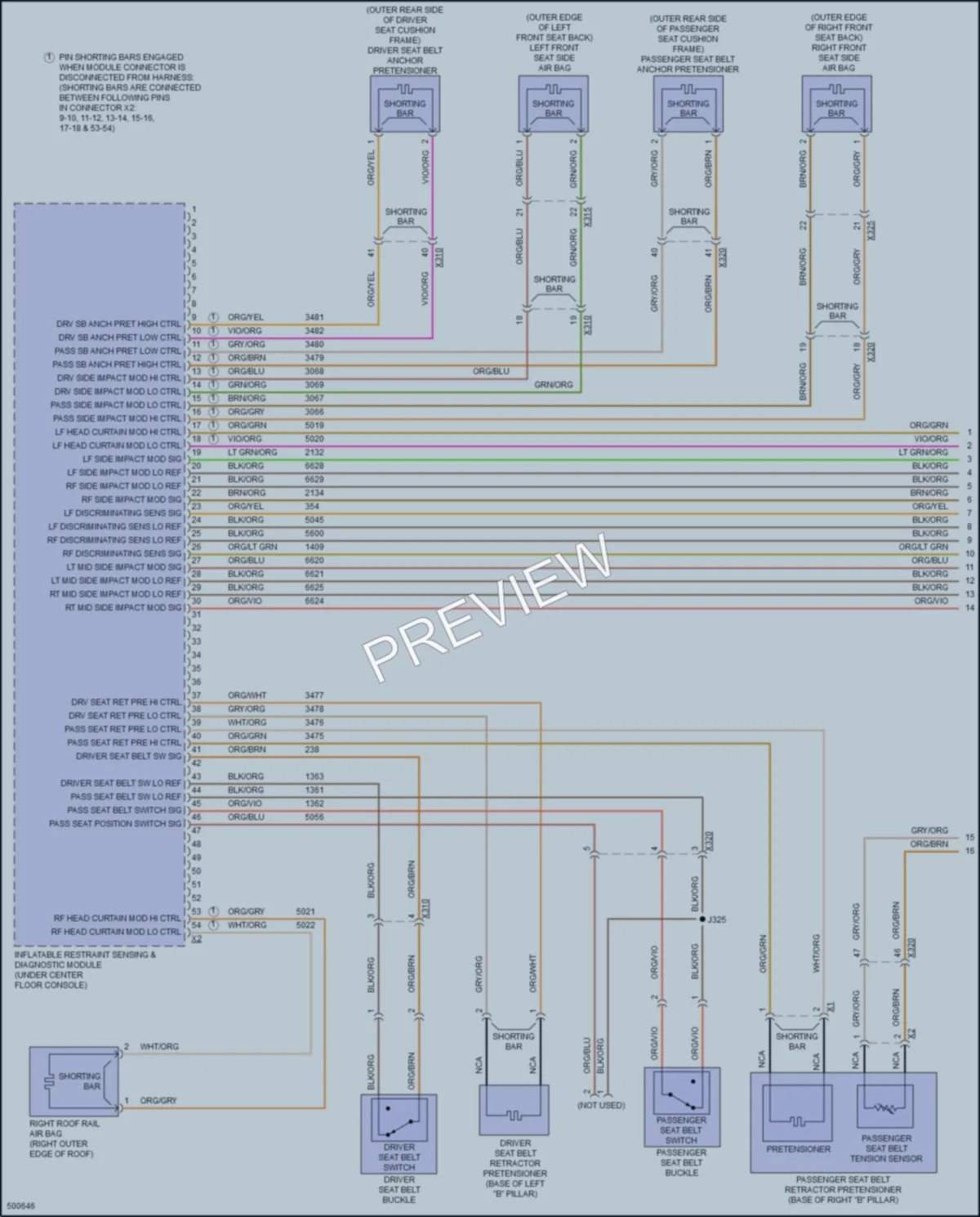 2016 Cadillac CT6 Supplemental Restraints wiring diagram preview