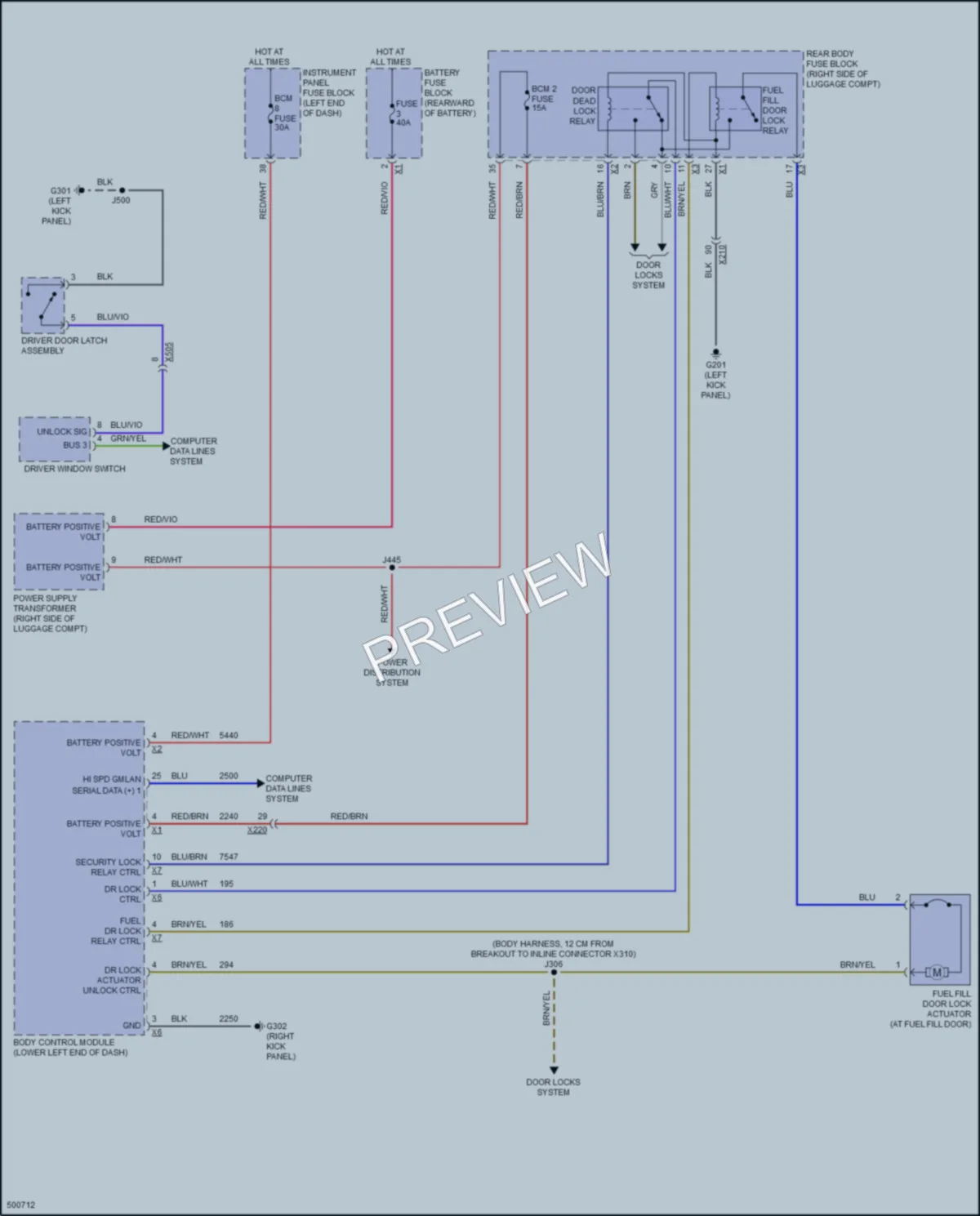 2016 Cadillac CT6 Trunk Tailgate Fuel Door wiring diagram preview