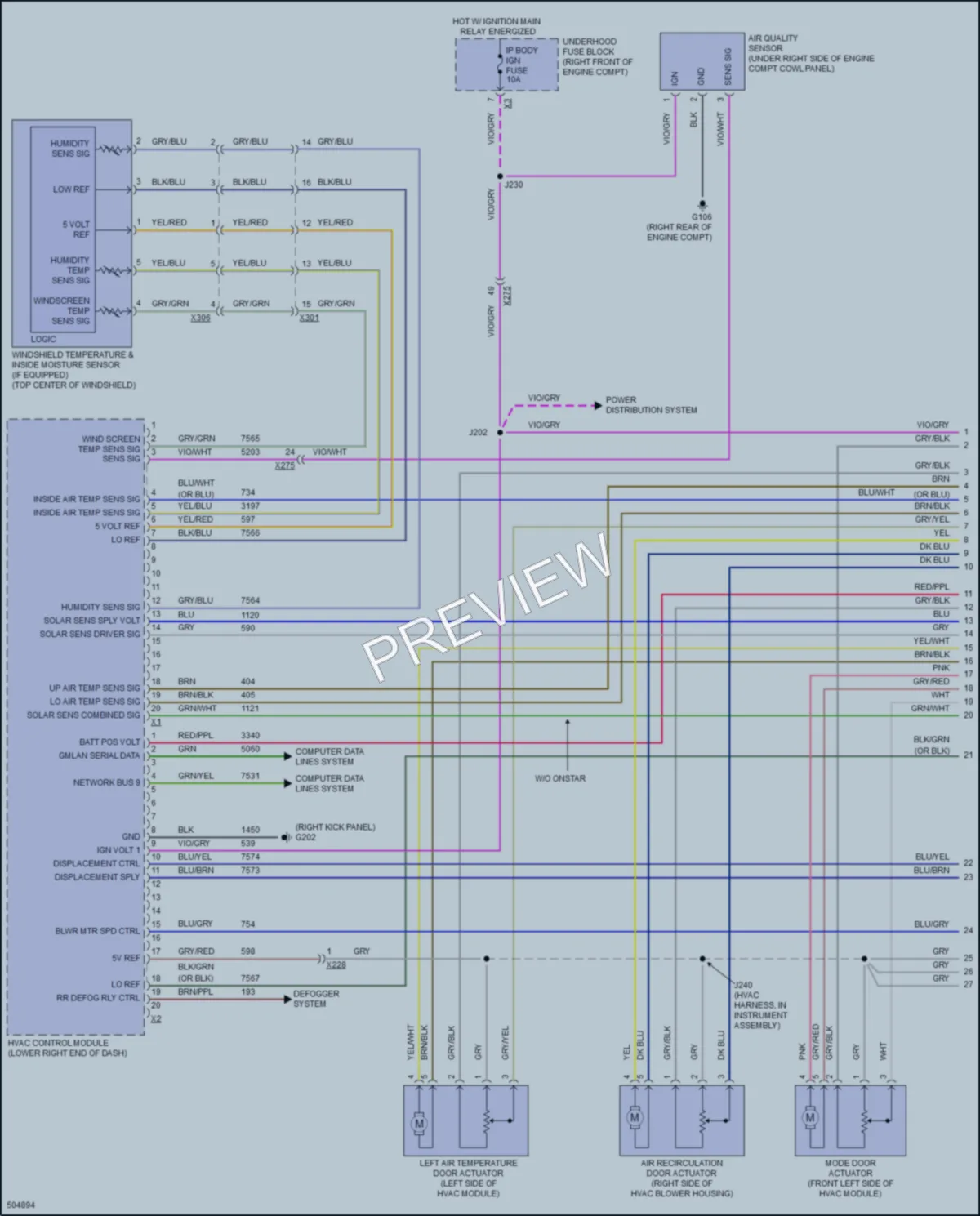 2016 Cadillac CTSV Air Conditioning wiring diagram preview