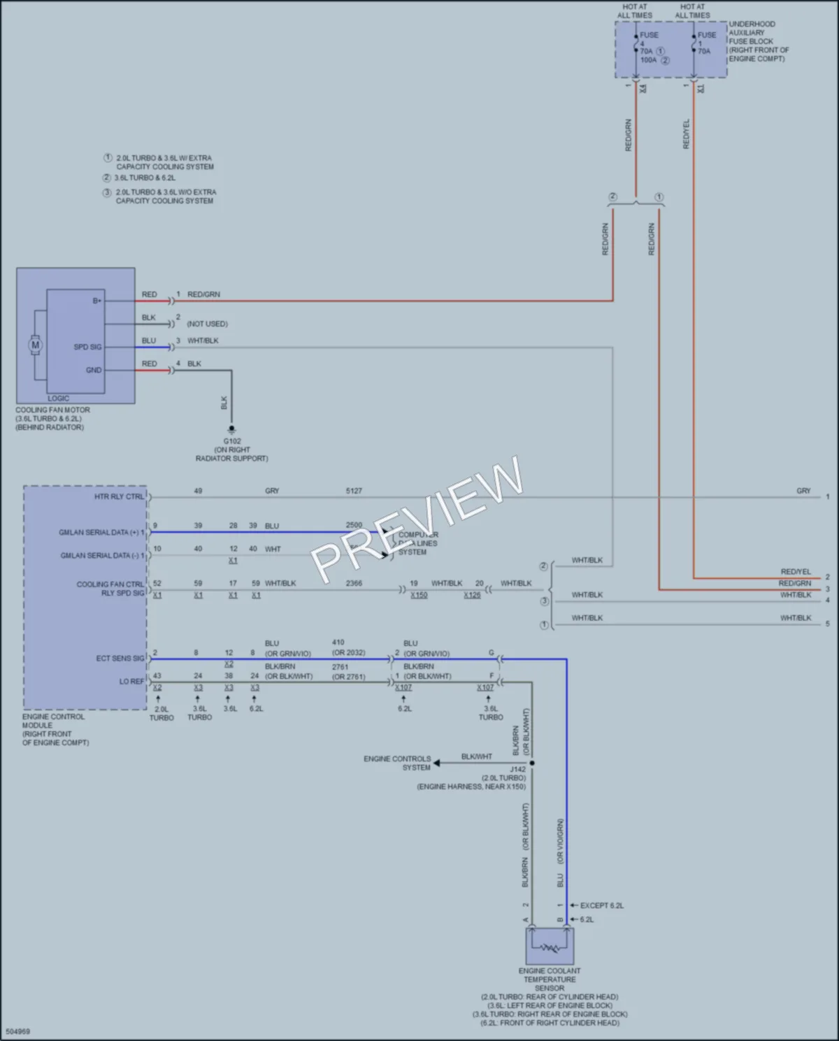 2016 Cadillac CTSV Cooling Fan wiring diagram preview