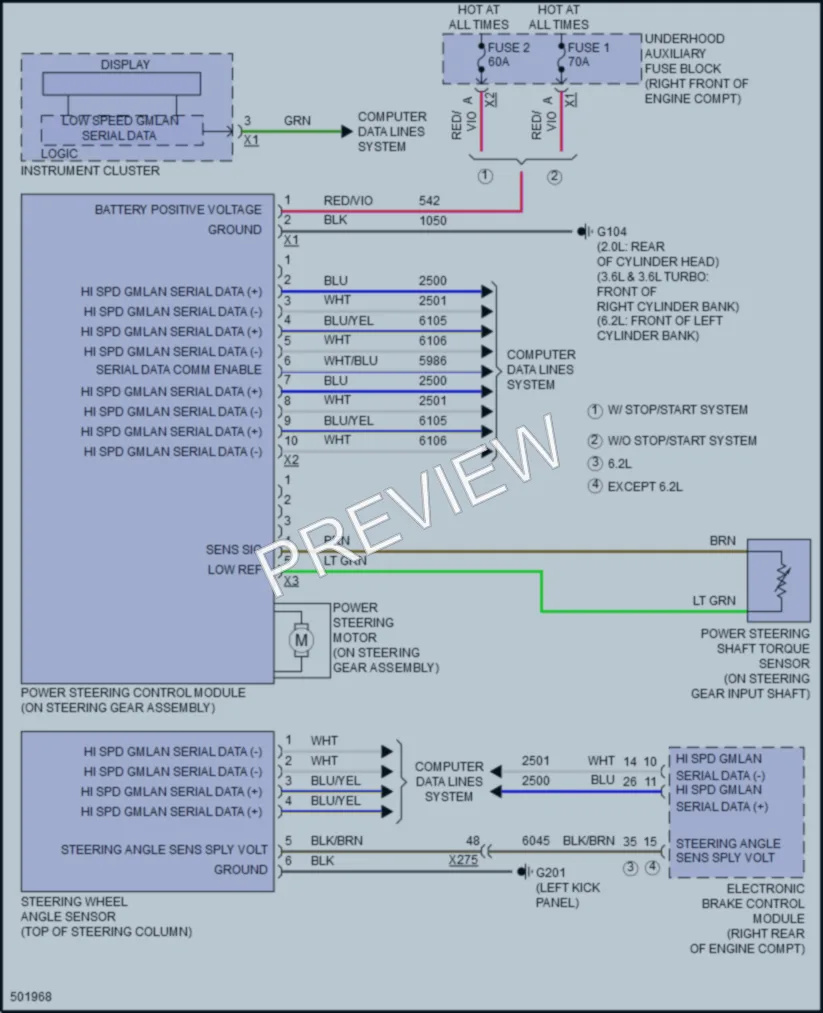 2016 Cadillac CTSV Electronic Power Steering wiring diagram preview