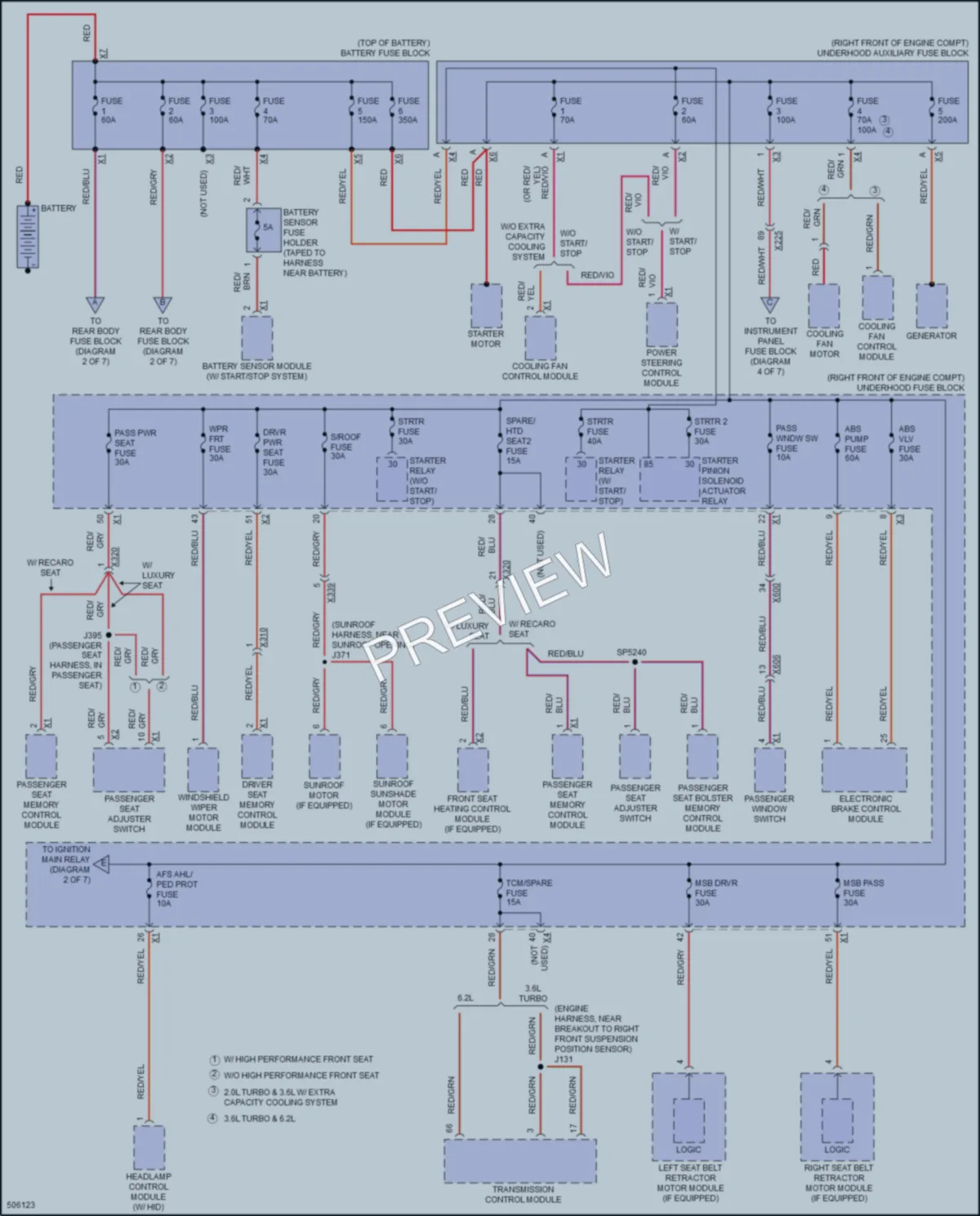 2016 Cadillac CTSV Power Distribution wiring diagram preview